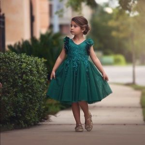 Trish Scully Emerald Ruffle Dress